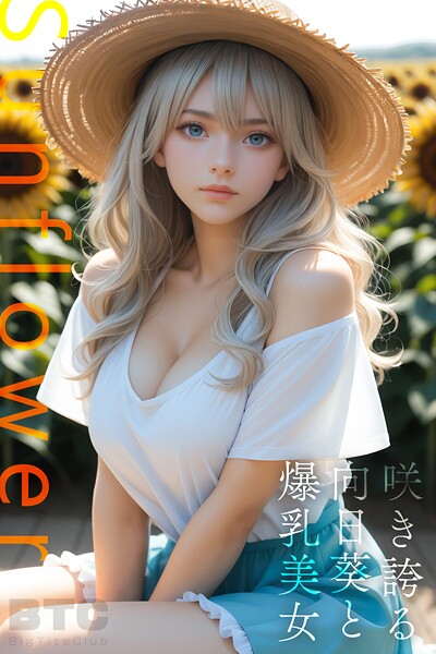 【写真集】Sunflower 咲き誇る向日葵と爆乳美女【BigTitsClub】【vol.080】｜