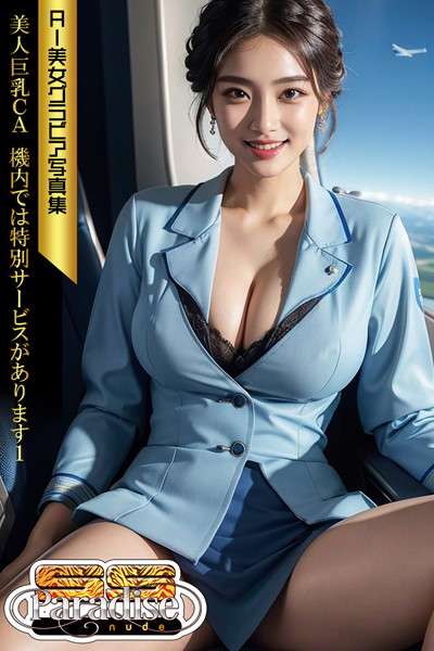 【写真集】SS-Paradise nude 美人巨乳CA 機内では特別サービスがあります1 AI美女グラビア写真集｜