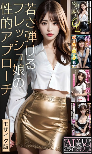 【写真集】若さ弾けるフレッシュ娘の性的アプローチ 【AI美女ライブラリー】 モザイク版｜