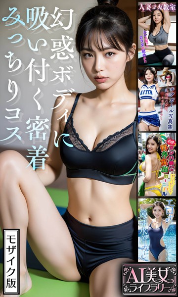 【写真集】幻惑ボディに吸い付く密着みっちりコス 【AI美女ライブラリー】 モザイク版｜