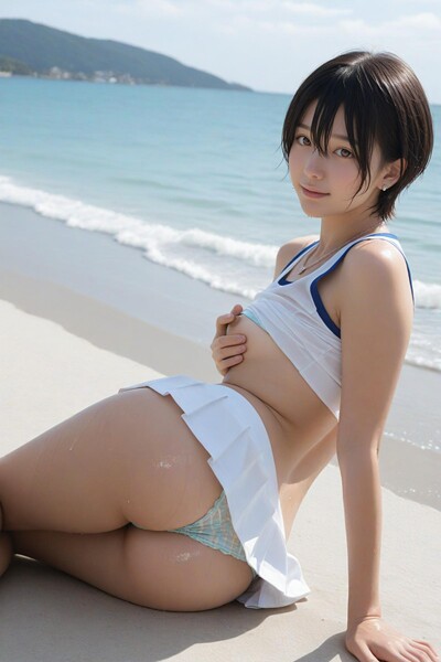 【フルカラー】えーあいどる ― 砂上の潮風に踊る躍動の曲線 ―｜