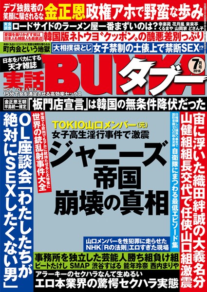 【アイドル・芸能人】実話BUNKAタブー 2018年07月号｜