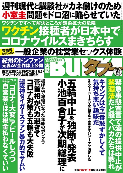 【写真集】実話BUNKAタブー 2021年7月号｜