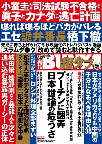 【写真集】実話BUNKA超タブー 2022年5月号｜