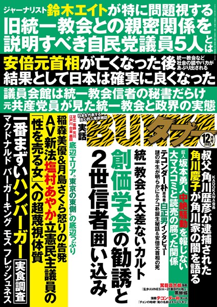 【写真集】実話BUNKAタブー2022年12月号｜