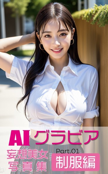 【写真集】AIグラビア 妄想美女写真集 制服編PART.01｜