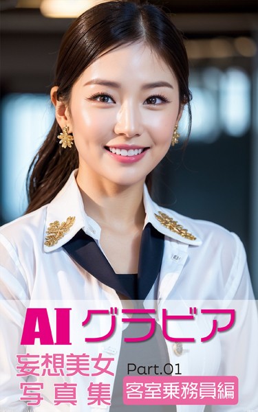 【写真集】AIグラビア 妄想美女写真集 客室乗務員編 PART.01｜