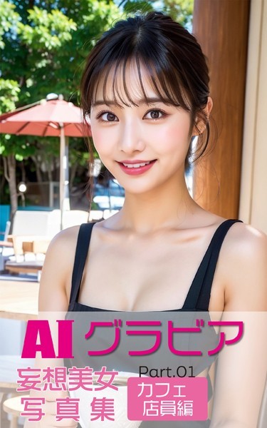 【写真集】AIグラビア 妄想美女写真集 カフェ店員PART.01｜