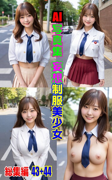 【写真集】AI写真集 妄想制服美少女 総集編43＋44｜
