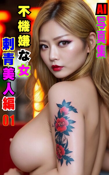 【写真集】AI写真集 不機嫌な女 刺青美人編 01｜