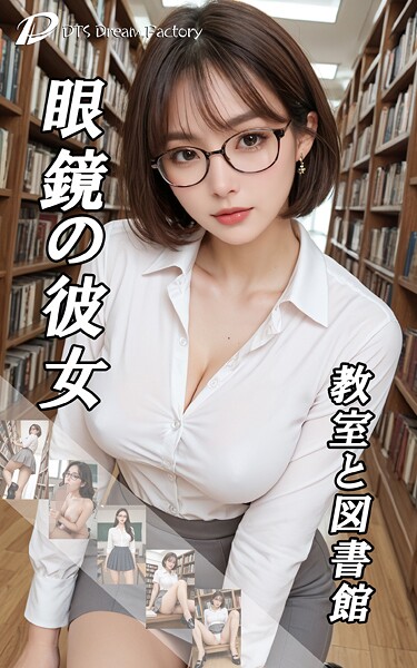 【制服】教室と図書館、眼鏡の彼女｜