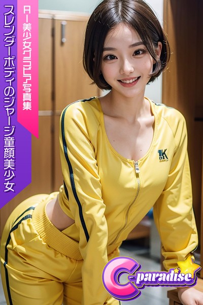 【写真集】スレンダーボディのジャージ童顔美少女 AI美少女グラビア写真集【C-Paradise】｜