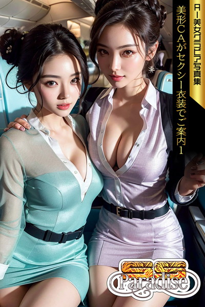 【写真集】SS-Paradise 美形CAがセクシー衣装でご案内1 AI美女グラビア写真集｜