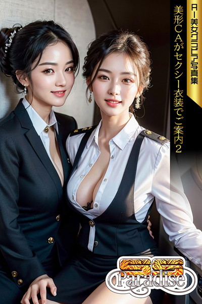【写真集】SS-Paradise 美形CAがセクシー衣装でご案内2 AI美女グラビア写真集｜