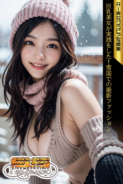 【写真集】SS-Paradise 巨乳美女が実践をした！雪国での最新ファッション AI美女グラビア写真集｜