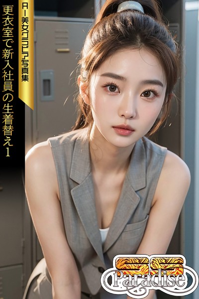 【写真集】更衣室で新入社員の生着替え1 AI美女グラビア写真集【SS-Paradise】｜