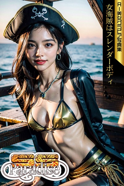 【ファンタジー】女海賊はスレンダーボディ AI美女グラビア写真集【SS-Paradise】｜