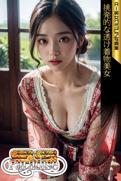 【写真集】挑発的な透け着物美女 AI美女グラビア写真集【SS-Paradise】｜