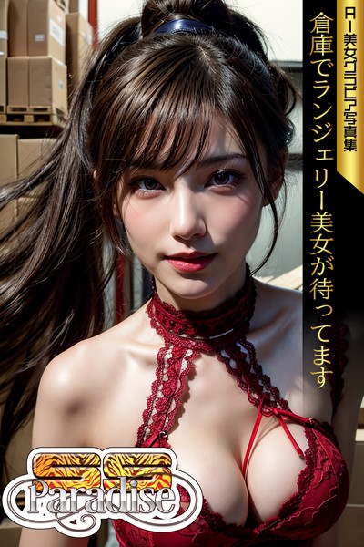 【写真集】倉庫でランジェリー美女が待ってます AI美女グラビア写真集【SS-Paradise】｜