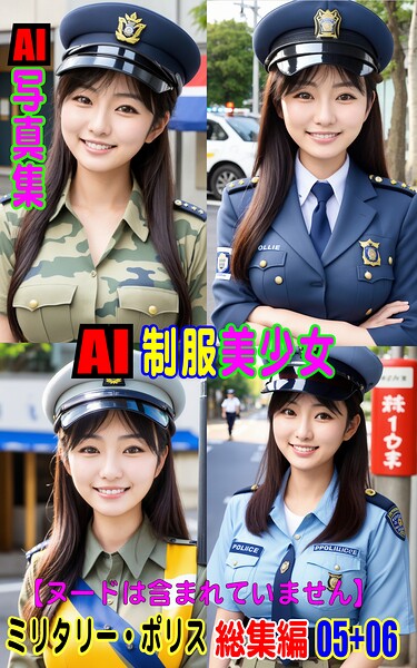 【写真集】AI写真集 AI制服美少女 ミリタリー・ポリス 総集編 05＋06｜