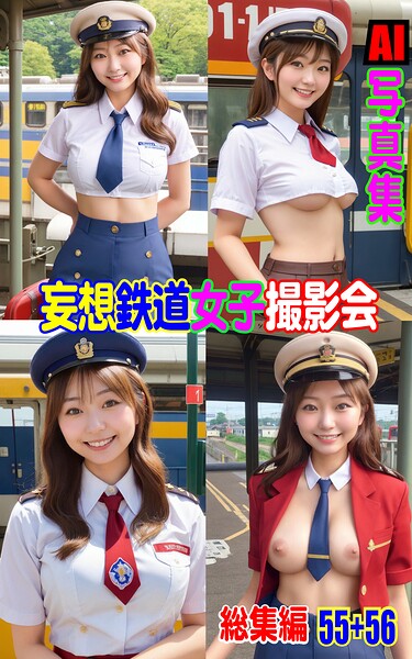 【写真集】AI写真集 妄想鉄道女子撮影会 総集編 55＋56｜