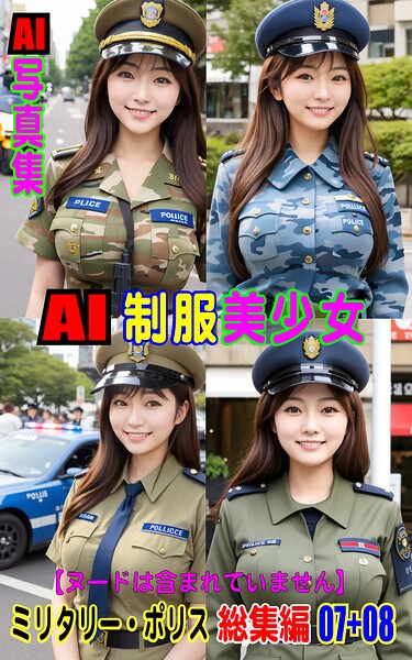 【写真集】AI写真集 AI制服美少女 ミリタリー・ポリス 総集編 07＋08｜
