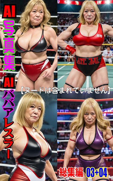 【写真集】AI写真集 AIババアレスラー総集編 03＋04｜