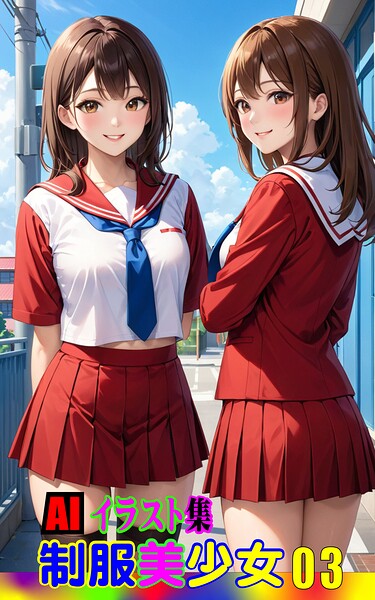 【写真集】AIイラスト集 制服美少女03｜